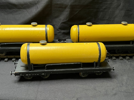 3 x Gauge 1 - 10mm scale Scratch-Built Bogie tanker wagons