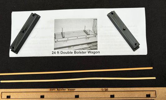 50% Off - Ken West - Gauge 1/1;32nd scale 24ft Double Bolster wagon - Body Kit
