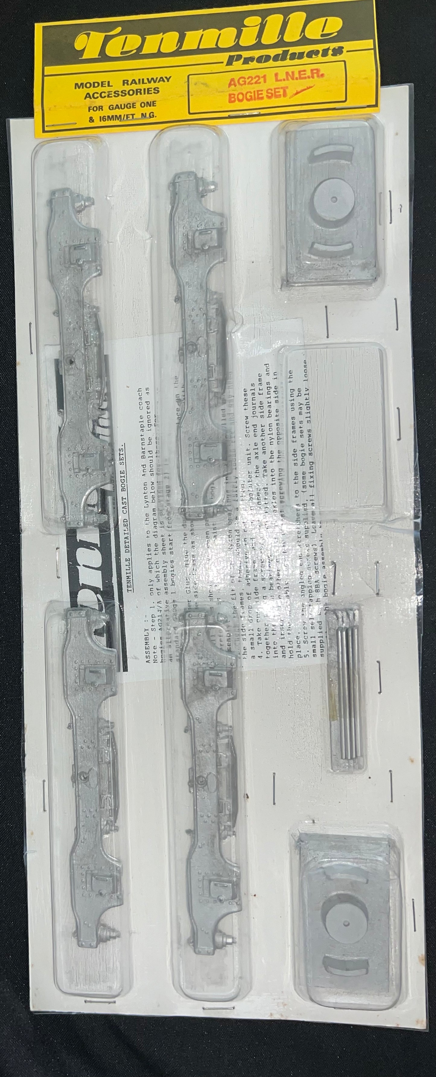Price Reduced - Tenmile Gauge 1 LNER Gresley Bogie set (Whitemetal)