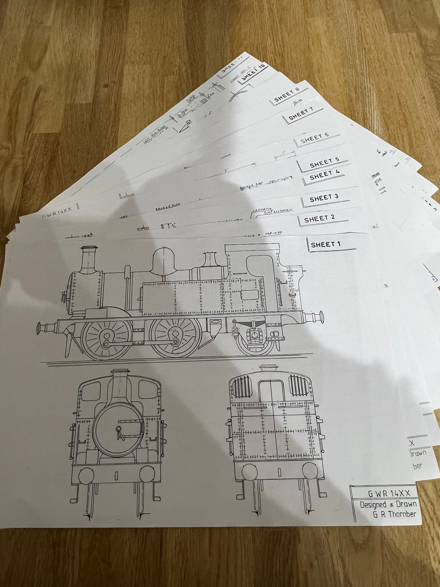 Gauge 1 Drawings for 14xx By G R Thornber