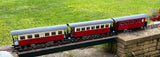 3 x 16mm - 32mm gauge Scratch built Harz Mountain Coaches