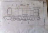 Gauge 1 - 10mm scale NE Railway 0-8-0 Tender Loco + 0-6-2 tank engine drawings.