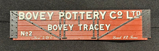 Northern Finescale Gauge 1 1;32nd scale 5 Plank wagon exhibition side “BOVEY POTTERY CO LTD”