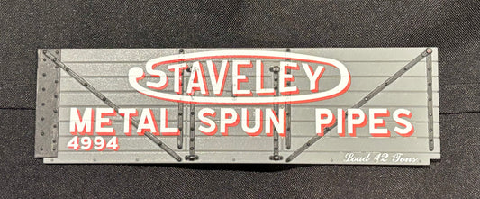 Northern Finescale Gauge 1 1;32nd scale 7 Plank wagon exhibition side “STAVELEY METAL SPUN PIPES”