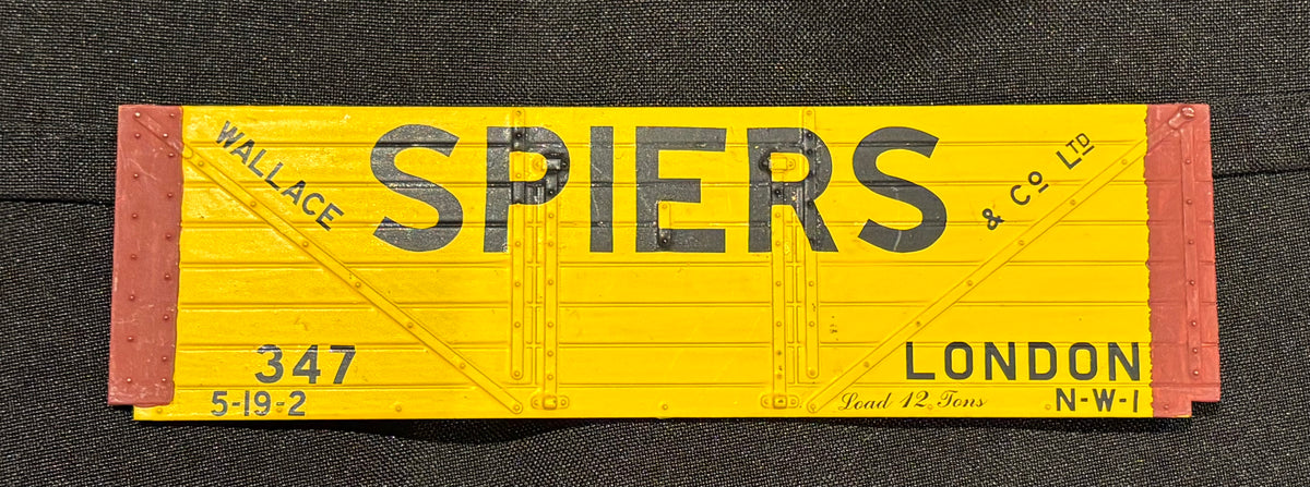 Northern Finescale Gauge 1 1;32nd scale 7 Plank wagon exhibition side “WALLACE SPIERS & CO LTD”