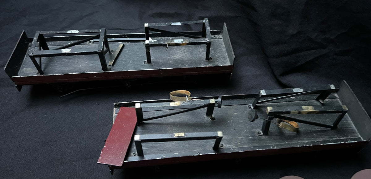 2 x Gauge 1 - 10mm Six Wheel Cable Reel Wagons Projects