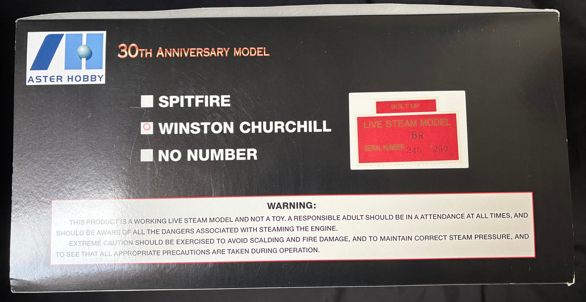 PRICE REDUCED - Aster Gauge 1/ 1:32nd scale - Live Steam Battle of Britain class loco - BR Livery “Sir Winston Churchill” - NIB