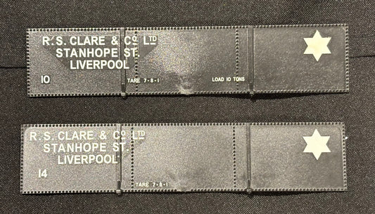 NFS Gauge 1 - 1:32nd scale R.S. Clarke &Co LTD Tank wagon exhibition sides x 2