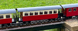 3 x 16mm - 32mm gauge Scratch built Harz Mountain Coaches