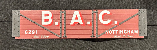 Northern Finescale Gauge 1 1;32nd scale 5 Plank wagon exhibition side “B.A.C. Nottingham