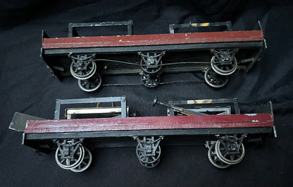 2 x Gauge 1 - 10mm Six Wheel Cable Reel Wagons Projects