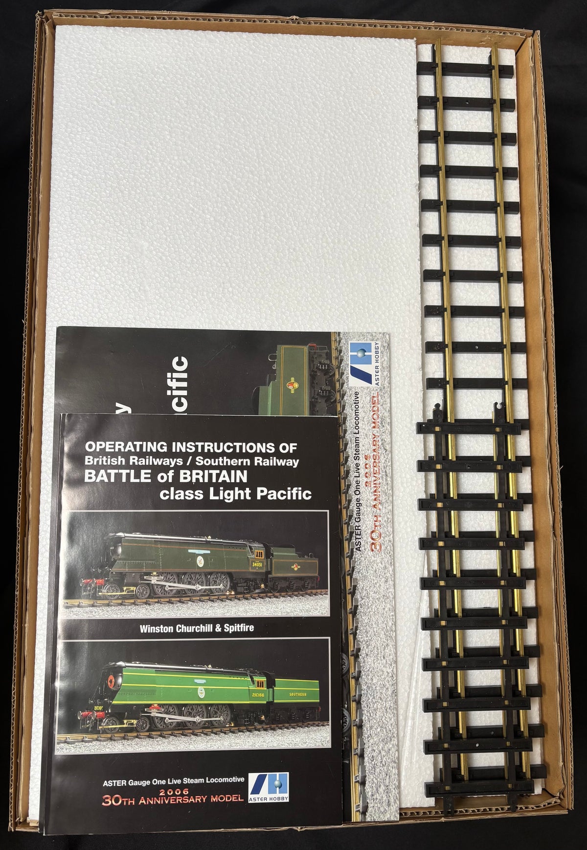 PRICE REDUCED - Aster Gauge 1/ 1:32nd scale - Live Steam Battle of Britain class loco - BR Livery “Sir Winston Churchill” - NIB