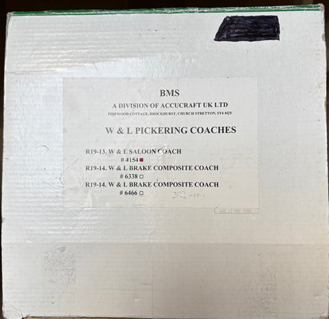 Accucraft W&L 16mm scale - sm32 Third Class Saloon Class Pickering Coach #4154