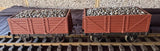 2 x Gauge 1 - 10mm Scale 7 Plank Coal Wagons.