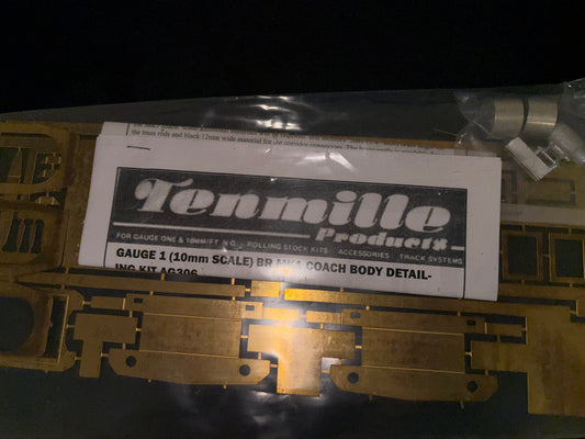 Price Reduced - Tenmille Gauge 1 - 10mm Scale BR Mrk 1 Coach Detailing Kit