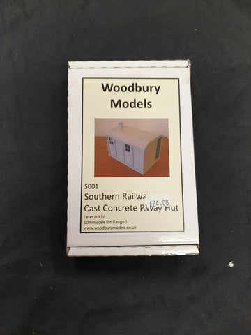 Woodbury Models Gauge 1 Southern Railway Cast Concret P.Way Hut