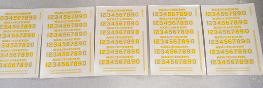 Tenmille Southern Railway Locomotive transfers (price per sheet)