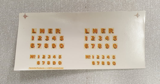 Tenmille Gauge 1 LNER Locomotive transfers (price per sheet)