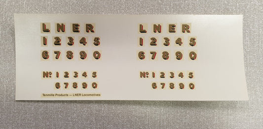 Tenmille gauge 1 LNER Locomotive transfers (price per sheet)